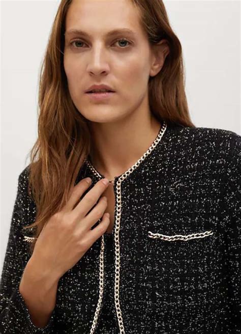 veste style chanel mango|Chanel cardigan jacket.